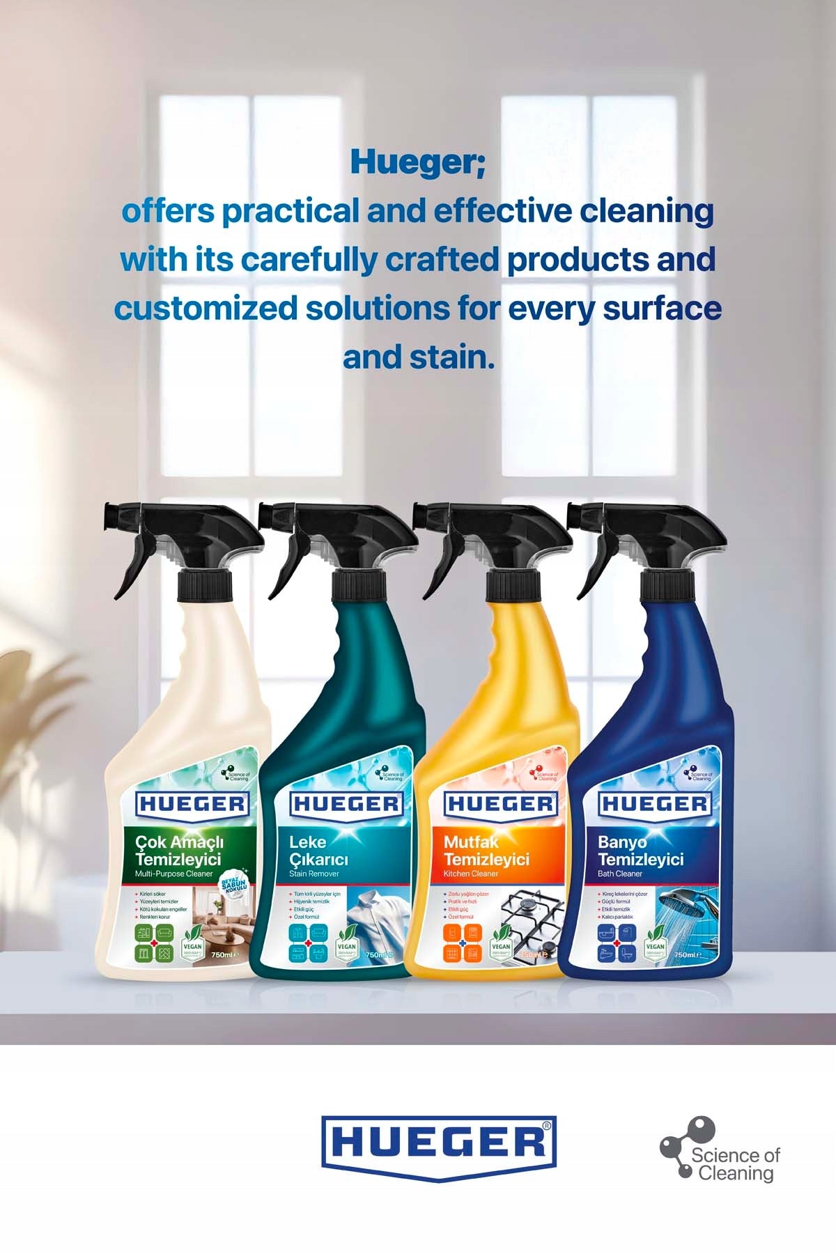 HUEGER complete cleaning range