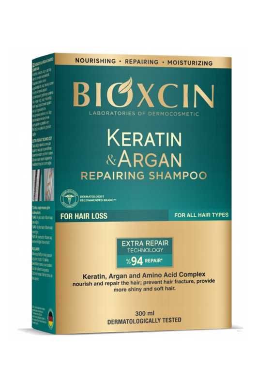 Bioxcin Keratin&Argan Regenerating and moisturizing shampoo 300 ml