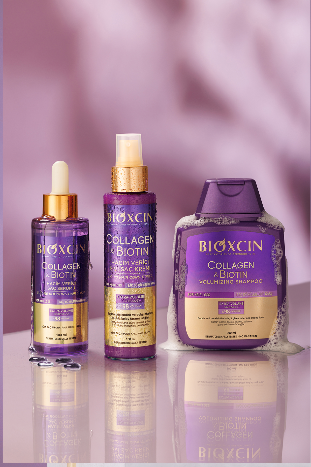 Bioxcin Collagen&Biotin Strengthening and volumizing shampoo 300 ml