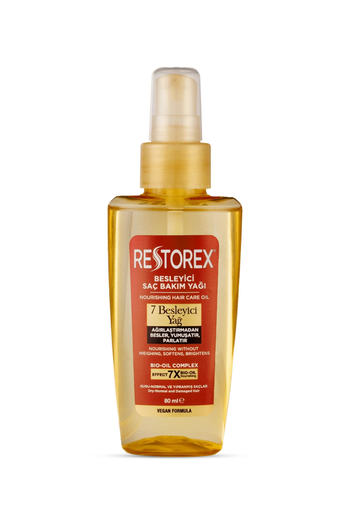 Restorex Nourishing Oil - 7 Oils, Shine & Silky Softness - 80 ml