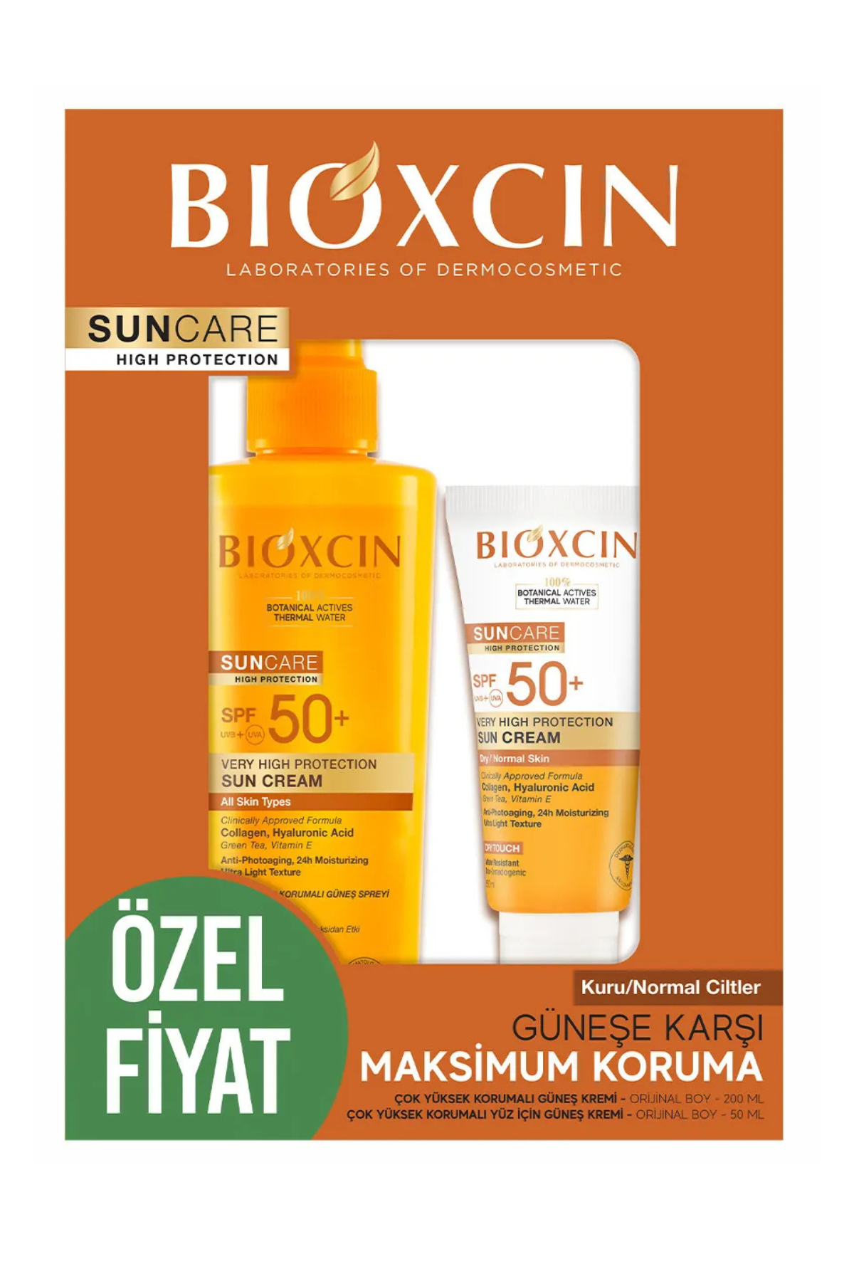 SET SPF50+: Sun Protection Cream (200ml) + Cream for dry/normal skin(50ml)