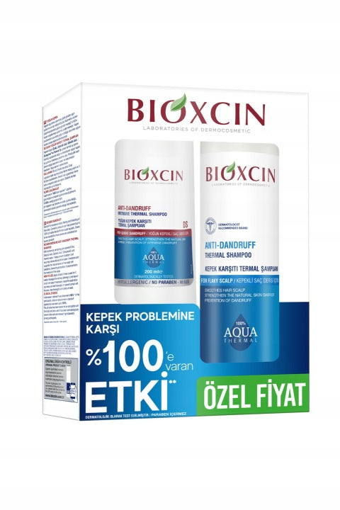 Bioxcin Thermal & Intensive anti-dandruff shampoo set 300 ml + 200 ml