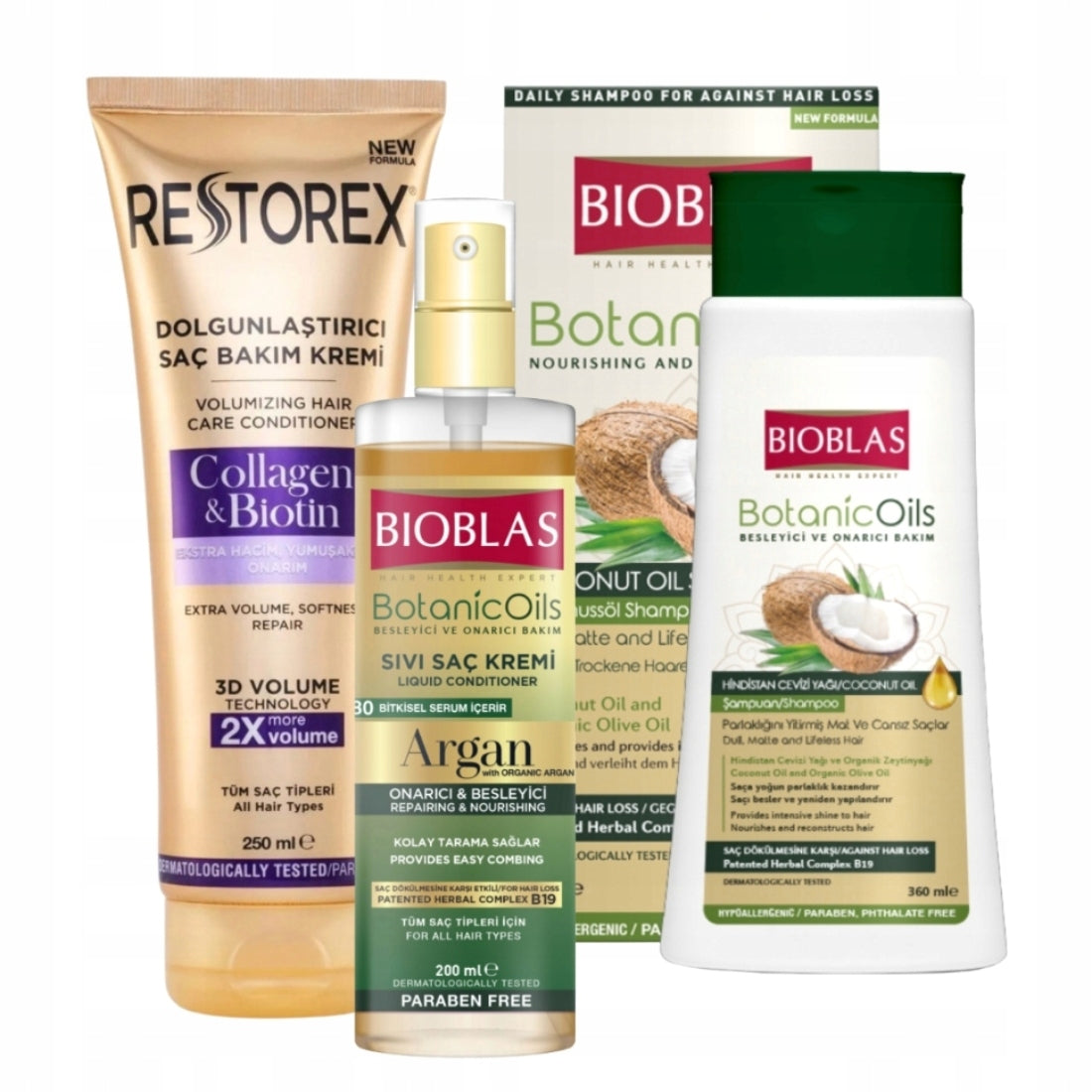 Bioblas and Restorex special hair care set 360 ml + 250 ml + 200 ml