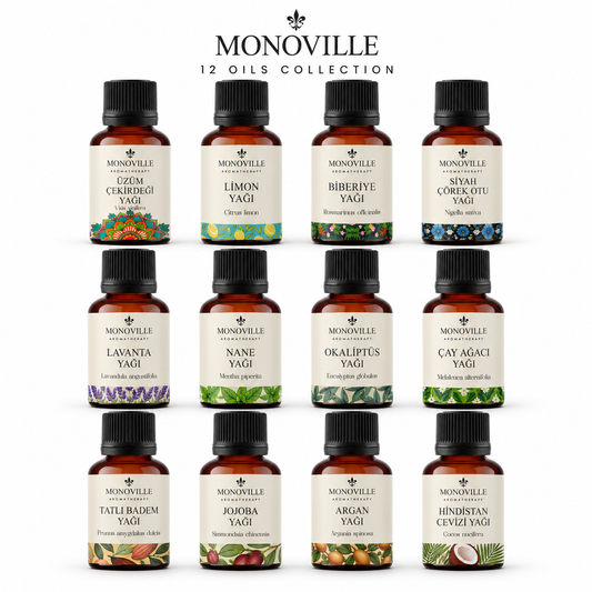 MONOVILLE Premium Natural Oil Collection – 12 Vegan Oils