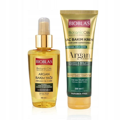 Bioblas Argan Oil Conditioner 250 ml + Hair Oil 100 ml Set