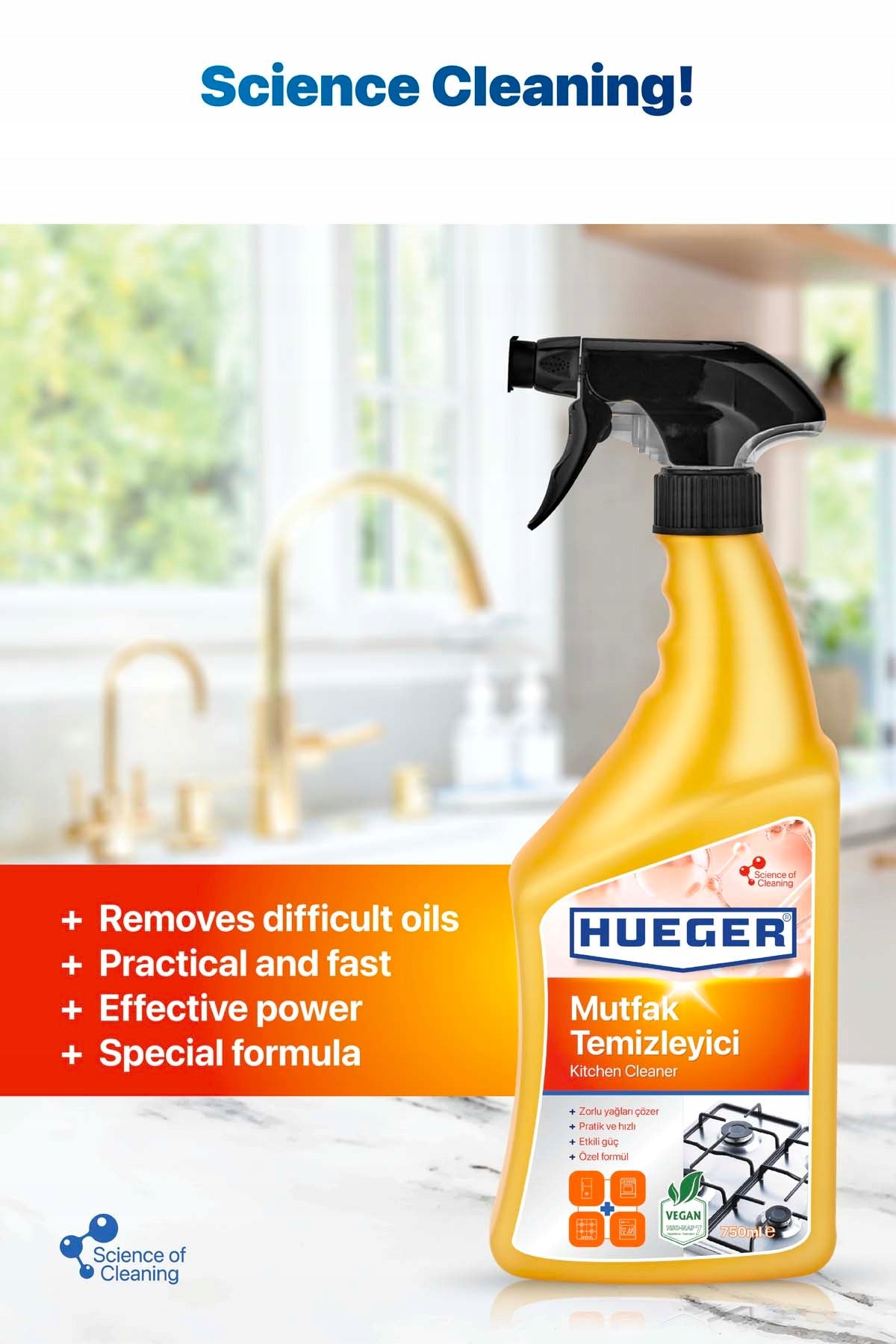 Hueger Kitchen Cleaner cleaning science