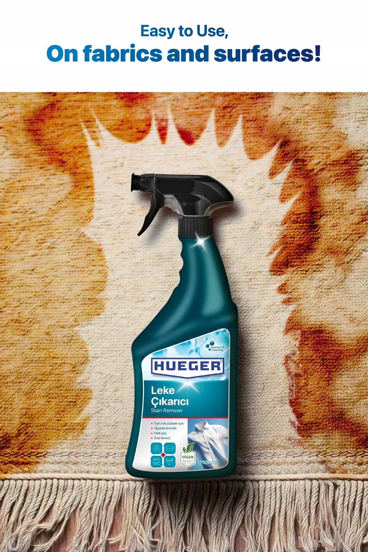 HUEGER Stain Remover carpet use