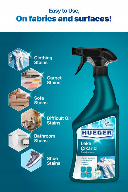 HUEGER Stain Remover usage areas