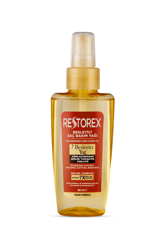 Restorex Nourishing Oil - 7 Oils, Shine & Silky Softness - 80 ml