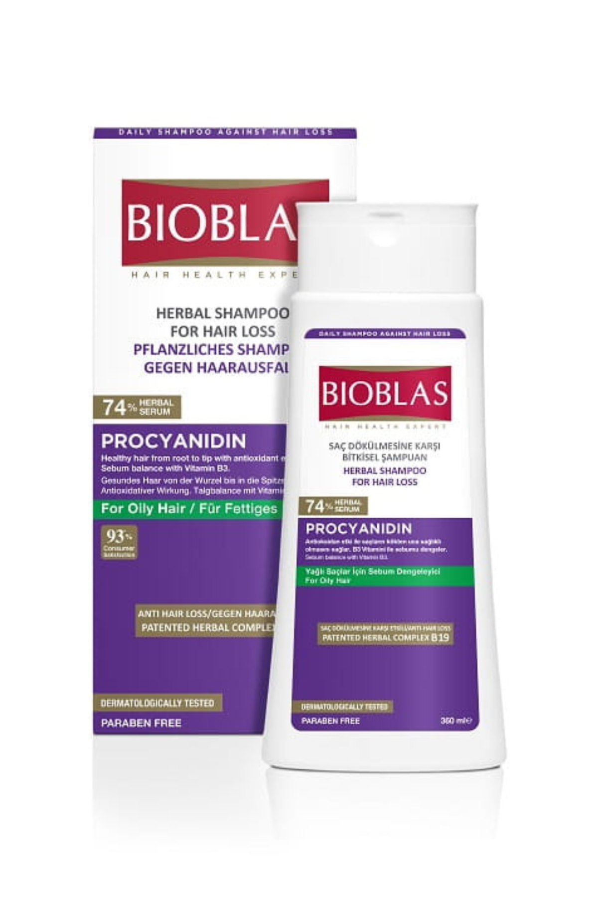 Bioblas Procyanidin & Biotin Anti-Hair Loss Shampoo - 360ml