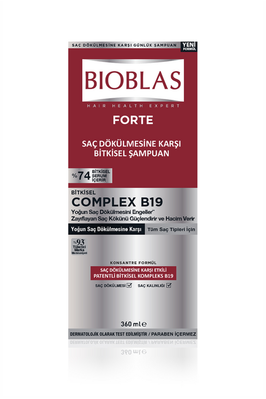 Bioblas Forte Complex B19 Herbal shampoo against hair loss 360 ml