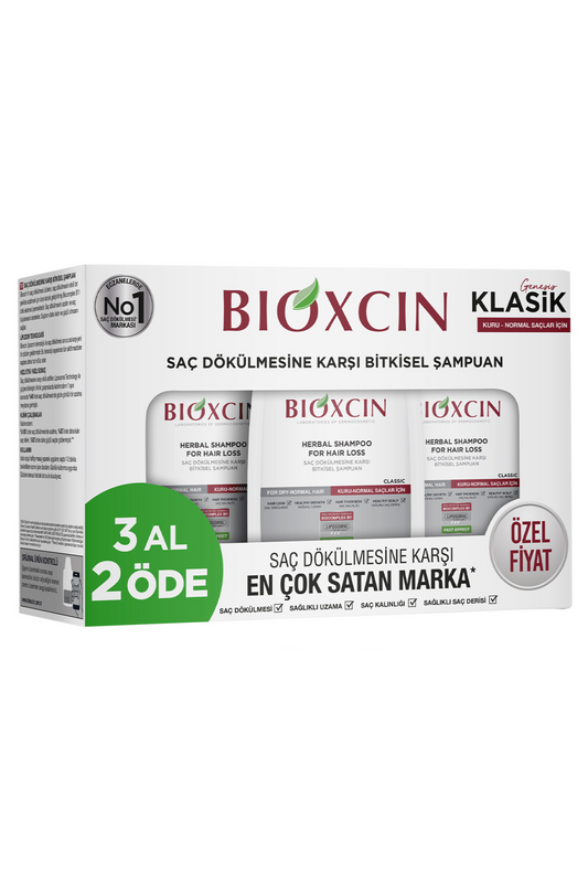 Bioxcin Genesis Shampoo For Oily Hair - Anti-Hair Loss Shampoo - 3 x 300ml