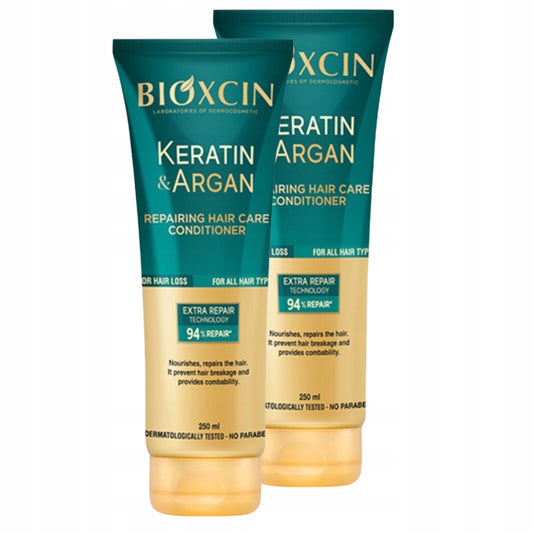 Bioxcin Keratin & Argan Repairing Hair Conditioner 2 x 250 ml