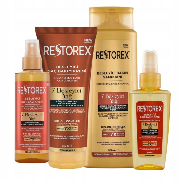 Restorex 7 Oils hair care set 500+250+250+200 ml