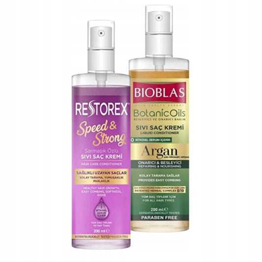 Bioblas Argan Oil + Restorex liquid conditioner set 2x200 ml