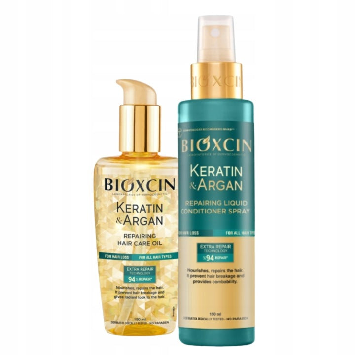 Bioxcin Keratin & Argan hair oil 150 ml + liquid conditioner 150 ml