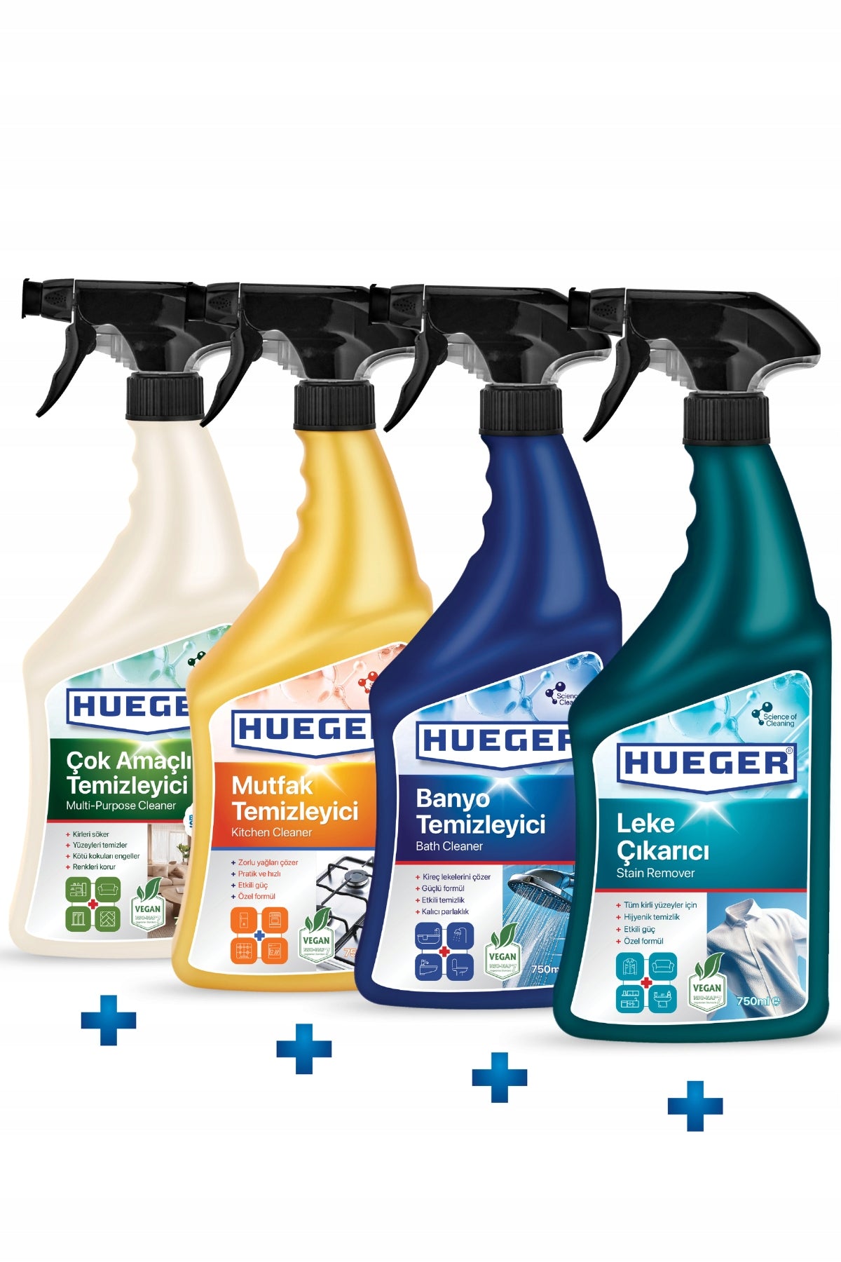 Hueger Vegan complete cleaning set 4 x 750 ml