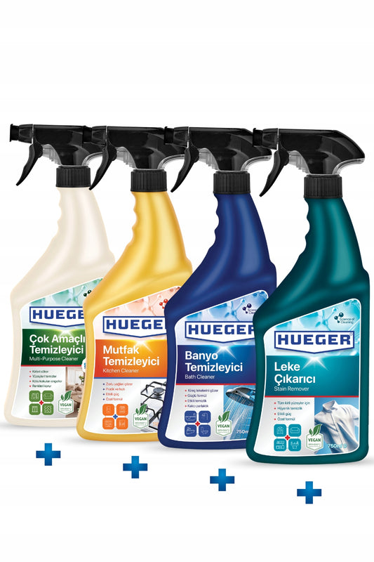 Hueger Vegan complete cleaning set 4 x 750 ml