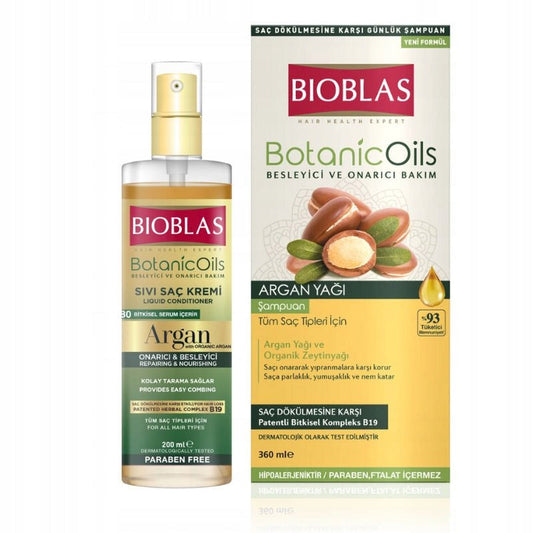Bioblas Argan Oil Shampoo 360 ml + Liquid Conditioner 200 ml Set