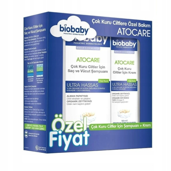 Biobaby Atocare shampoo 300 ml + cream 100 ml set