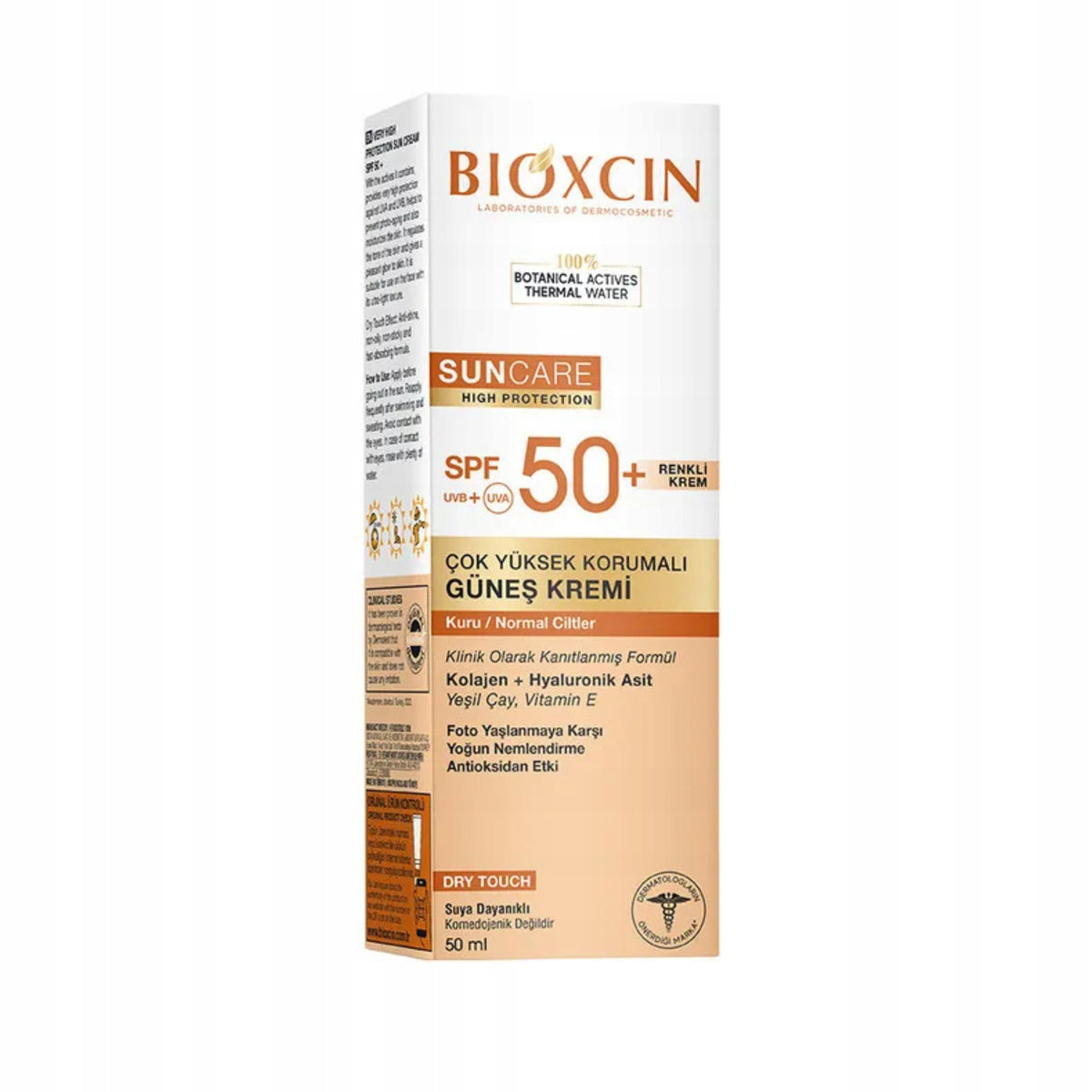 Bioxcin tinted collagen sun cream for dry and normal skin SPF50+ 50 ml